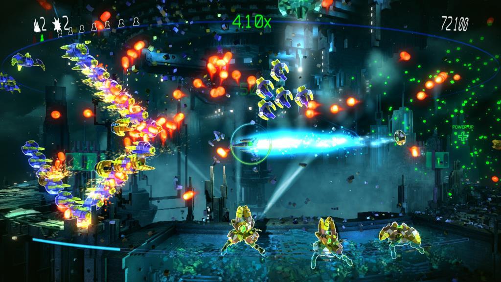 Figure 3 Resogun FO Fighter draws some of its art style from Resogun.