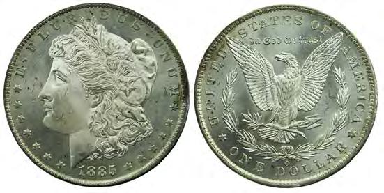 1885-O, 1886-O(4), 1887-O, 1888, 1888-O and 1889-O. Avg circ to VF-EF, cpl clnd. 10 coins. 310P.