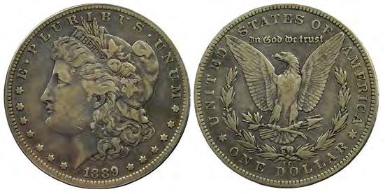 PCGS MS66, pale gold and violet hues reverse. 316. 1888-O. Choice to Gem ltly toned Brilliant Unc.