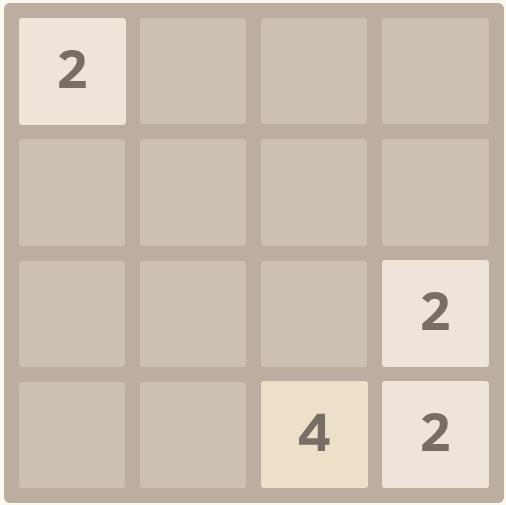 Initial State Figure 1: The first six moves of a game of 2048. Definition 1.