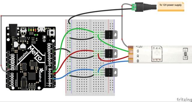 CircuitPython Code You can use analog RGB LED strips with CircuitPython's built-in analog/pwm output modules.