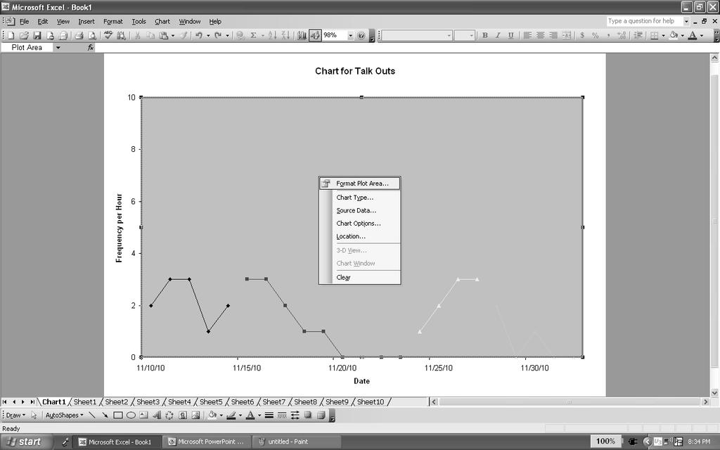Step 3: Create the Line Graph Adjust the Plot Area of
