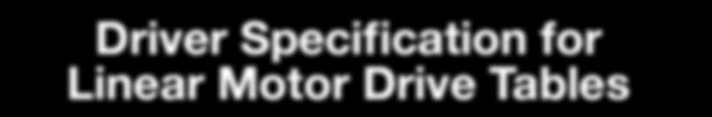Driver Specification for