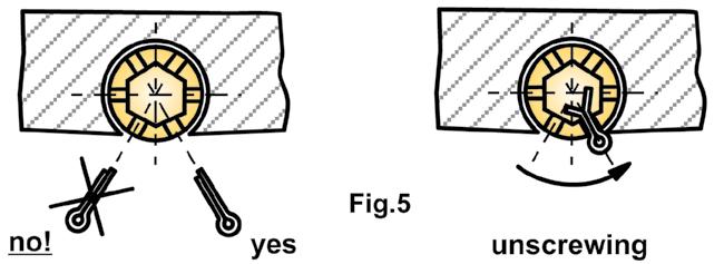 D) Next engage the gear on the blades with those of the central gear as shown in figure 3.