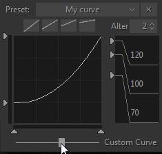 numeric box. Select the output velocity curve for your performance by pressing one of 4 buttons.
