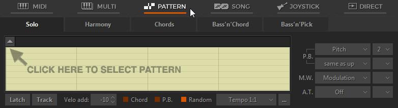 PATTERN GLOBAL MODE USING MUSICLAB PATTERN MANAGER MusicLab Rhythm Pattern Library is a unique collection of 1250 guitar accompaniment rhythm patterns classified by various musical categories, such