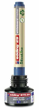 EcoLine whiteboard markers For writing and marking on whiteboards. Dry-wipeable from virtually all non-porous surfaces such as enamel, glass, melamine.