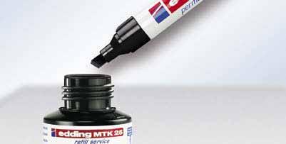 4-T25xxx* 005 006 007 008 009 010 edding T 100 refill ink For refilling the permanent markers edding 2000 C, 2200 C, No.1, 400, 500, 550, 800, 850, 370, 390, 21, 22 and 25.