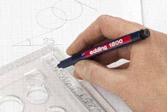 Precision fineliners Ideal for producing sketches, technical drawings and working with stencils.