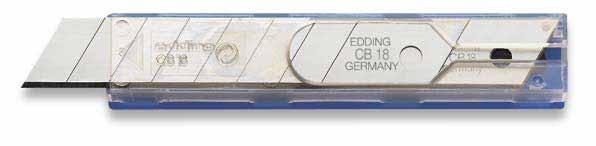 4-ML18049 049 edding CB 9 spare blades Spare blades for edding cutters MP 9 and M 9 in dispensers, each with 10 blades.