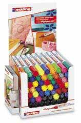 Dimensions: 165 x 145 x 243 mm* edding 4500 textile markers Display 50.441 4-50441 Contents: 60 markers edding 4500, 30 leaflets.