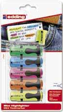 5. Colour:. edding 7/5 mini highlighters 4-7-5-1999 Contents: 5x edding 7. Colours: 063-066, 069 assorted.