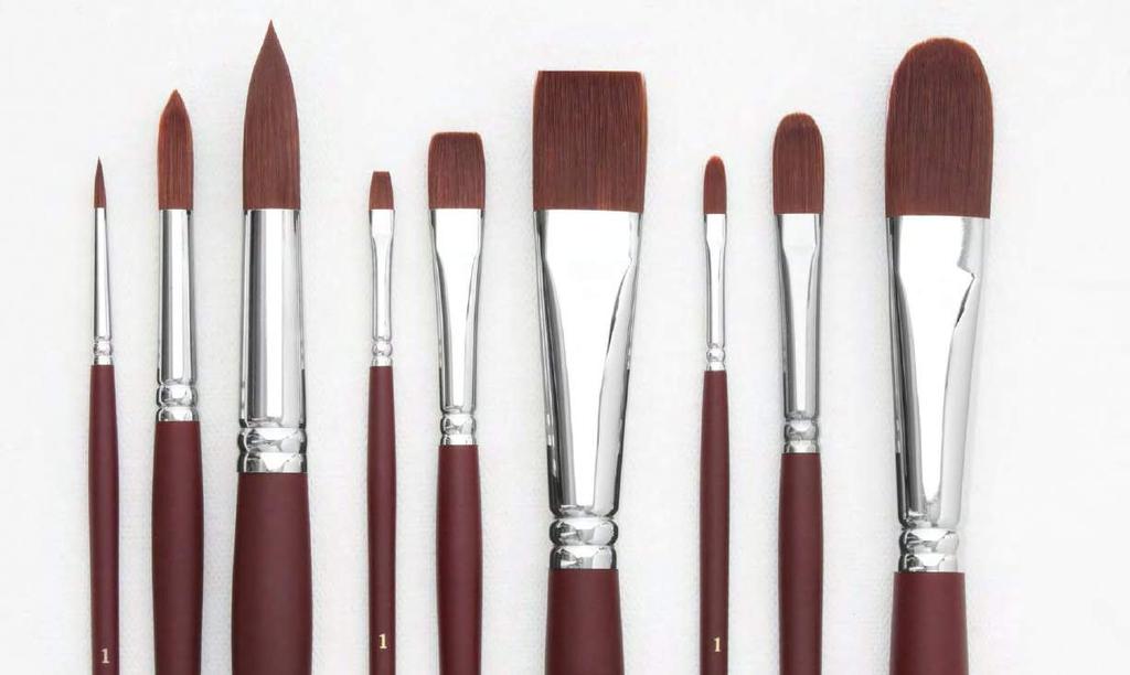 Professional Synthetic Oil & Acrylic Brushes The hi-tech world has developed a magnificent fiber that will take the place of bristle when working with acrylics.