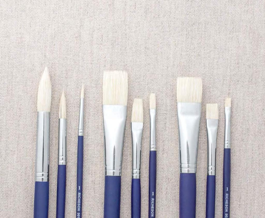 Chelveston Bristle Brushes Named after an area in England that saw the birth of many great painters, this is the line we market as our middle range.