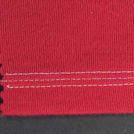 woven materials. Flatlocked (lapped) seam This special 2- or 3-thread overlock seam is pulled apart flat after it is sewn.