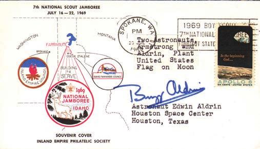 SP(A09)03D 100 80 Apollo 9 separation in space cover with 7th March 1969 Cape