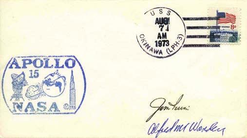 1975 Cape Canaveral postmark. Signed by Frank Borman (Gemini 7 & Apollo 8).