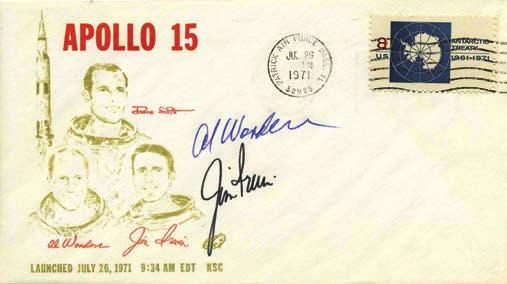 SP(A15)04D 250 200 Apollo 15 launch cover with Patrick Air Force Base launch date 26th