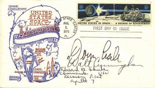SP(G07)01A 300 250 Gemini 7 cover mounted below which has been signed by Frank Borman