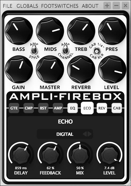 EDITOR PARAMETER SETTINGS The AMPLIFIRE-BOX is extremely powerful and easy to use right out of the box.