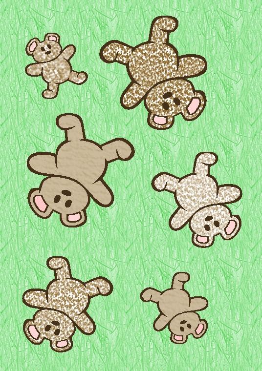 Teddy Bear, Teddy bear game board: Print onto card stock if possible, and laminate.