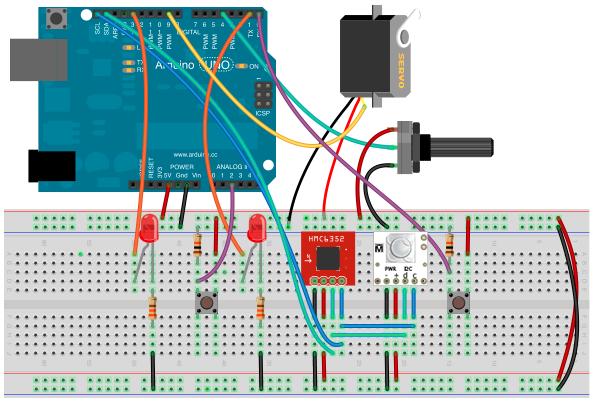Boards: Arduino Leonardo /examples/boards/leonardo.html Please note: An Arduino Uno R3 is pictured below because the Leonardo board has not yet been added to Fritzing.