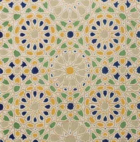 The Alhambra palace in Granada, Spain, dating to the 3th and 4th century, is especially renowned for its depiction of many of these tiling patterns.