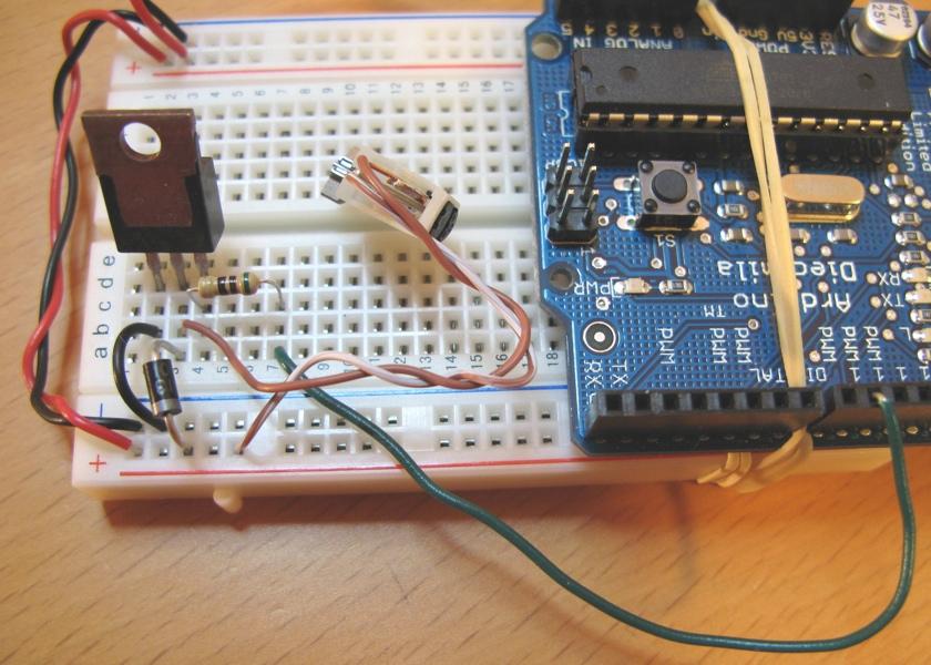 Wiring up otor Circuit transistor turned