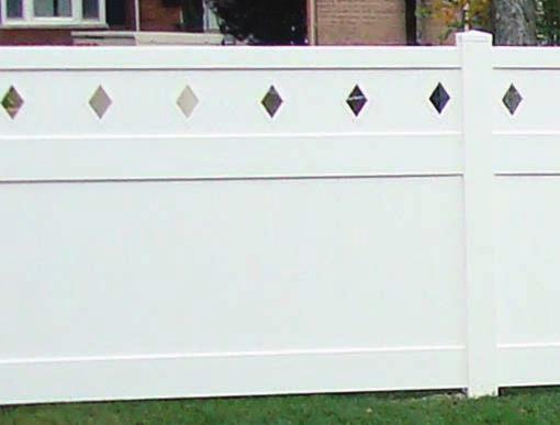 Quality Vinyl Fencing with Step Down Pickets 51/2-6 h.
