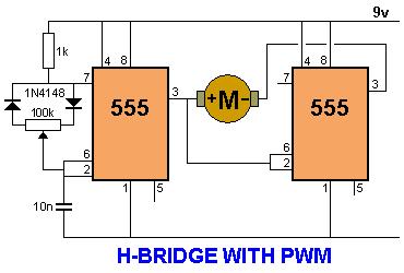 H-BRIDGE PUSH-PULL DOG-BARK STOPPER The two circuits above are also H-Bridge Push-Pull outputs, however the current is limited to 200mA or less.