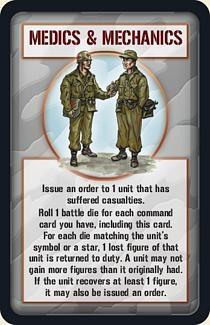 Q. When playing with the Marine Corps Command Rules, does the Allied player get to heal two units with the Medics & Mechanics card?