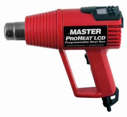 The heart of the system is the Master Proheat LCD Model PH-4 Dial-in Electric Heat Gun. Dial-in control lets you set both temperature and airflow.