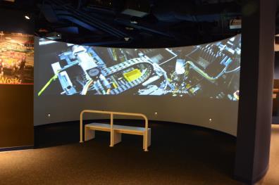 immersion experience such as the semi-sphere screen system, the curved multiprojection display system and so on.
