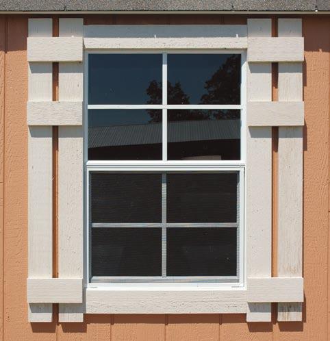 Single-hung aluminum windows come with grills, screens and trim.