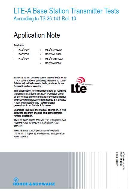 Application notes available for Rx, Tx