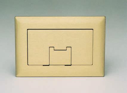 Rectangular Floor Box Covers Brass 1-, 2-, and 3-Gang Solid Brass E42728 Carlon Brass rectangular Floor Box Covers add a classic touch to all floor box installations and are particularly suited for
