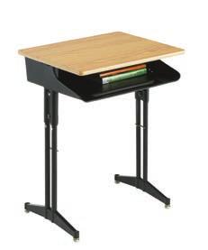 height desks. One-piece, die-formed, 18-gauge steel book boxes feature fully-rolled edges.