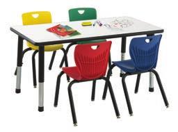 Whether you require a table for a preschool room or a training room, there is a leg style, edge style