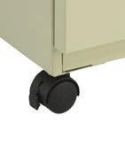 Locking drawers are master keyed and feature 18-gauge steel fronts and full extension