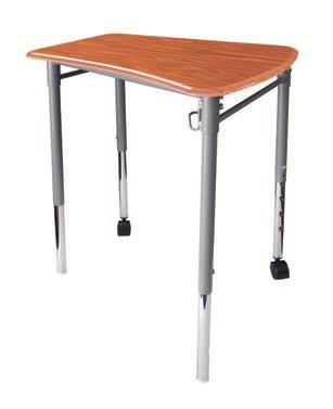 Frames are formed from 1 1 4, 16-gauge, round tubular steel with a powdercoat finish. Lift and move desks easily two legs glide on 2" diameter swivel, locking casters.