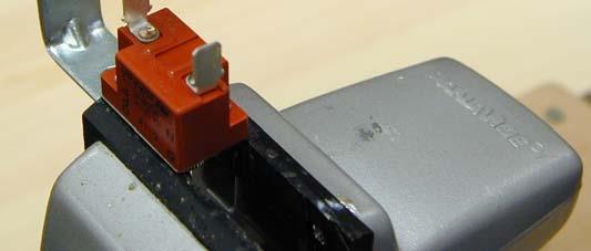 Mount the hex nut so that it does not touch the body of the toggle switch.