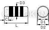 Dimensions Dimensions (Unit: mm) Carbon Film (RDM) Type RDM73S RDM73P RDM74S RDM74P RDM16M RDM17S RDM17P DIN-44061 type 0204 0204 0207 0207 0207 0309 0309 Dimensions (Unit: mm) L 3.5±0.2 3.5±0.2 5.