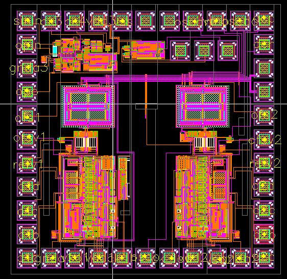 "Appendix" chip number: hh_ams11 gyro size: 450µm by 350µm sensing finger number: 40 single metal layer (metal3), N active, curling