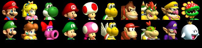 Objects: There are a variety of different types of objects used in Mario Kart: Double Dash!! : characters, cars, courses, items, and players.