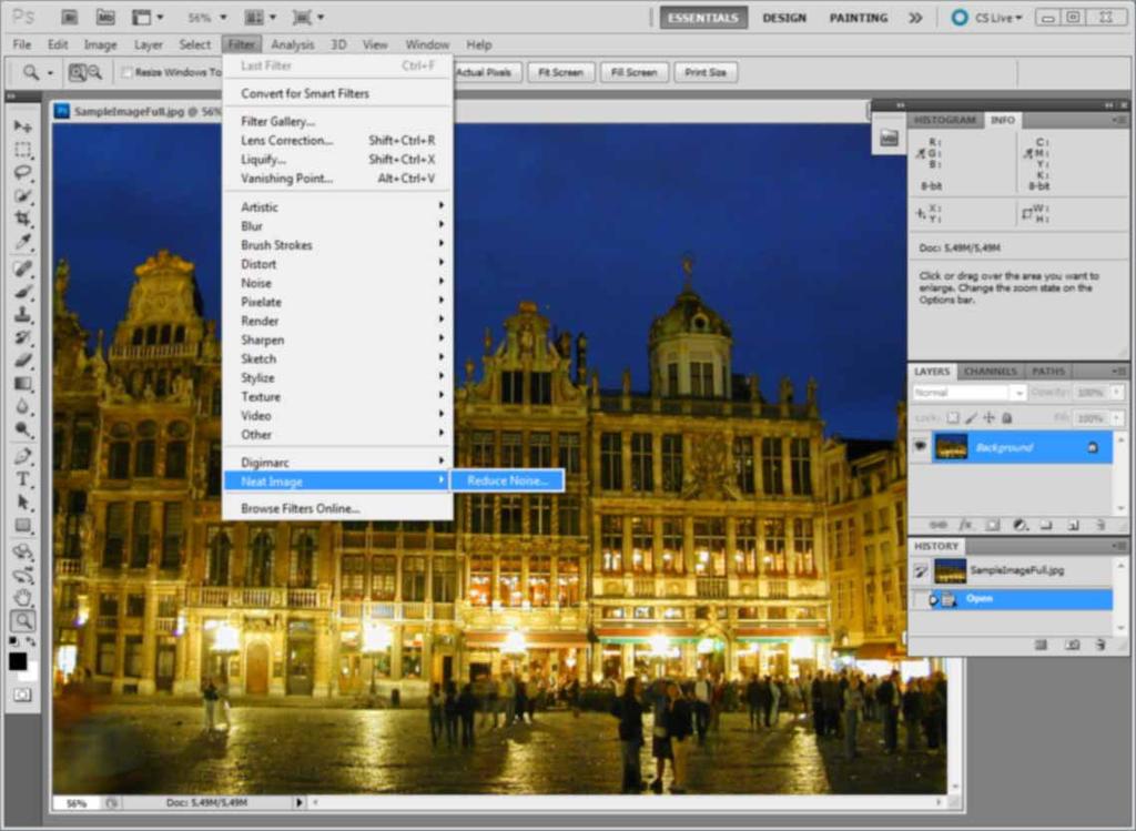 a third-party Photoshop-compatible plug-in (8BF-type). You can find the Neat Image plug-in itself (NeatImage.8bf) in the Neat Image installation folder. 4. Filtration process overview 4.1.
