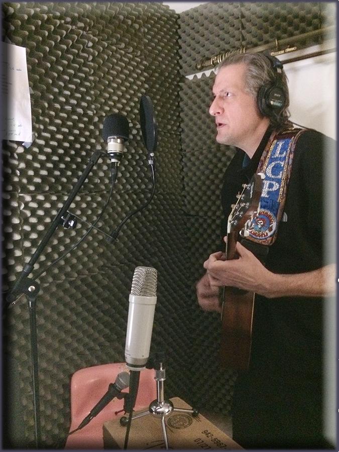 RIGHT: Johnny Been Bad studio recording using 3 different microphones Neumann TLM 10226 large-diaphragm condenser mic captures Vocals & Guitar Shure SM5827 dynamic microphone records the body of the