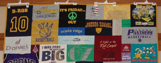 How do I display my quilt during the Bar or Bat Mitzvah celebrations? Hanging a quilt using a simple temporary method is the best way to display a Bar or Bat Mitzvah T-shirt quilt at your party.