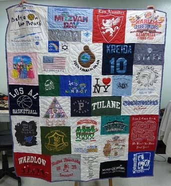 Depending on the size of quilt you want, you may need to weed out some of the T-shirts. Kids tend to have heaps of T-shirts they have collected over the years.