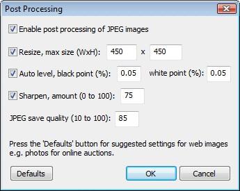 14 quick and simple to prepare images for online auctions and web sites. This option can only be applied to JPEG images which are saved to computer's disk.