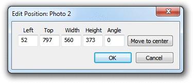 38 You can also edit the position by right clicking on the photo and selecting "Edit image position..." from the popup menu.